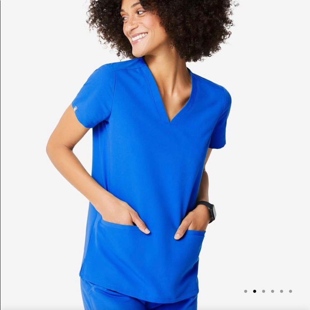 Figs scrub top- Royal Blue